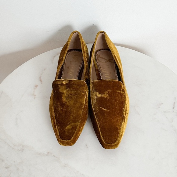 NEW Sam Edelman Emelie Rust Velvet Loafers Size 5 - Picture 4 of 8